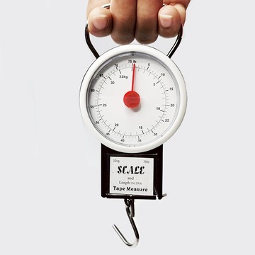 32kg行李彈簧秤 手提秤 帶捲尺旅行秤 出國用品 機械秤 不用擔心沒電 贈品禮品 A6394