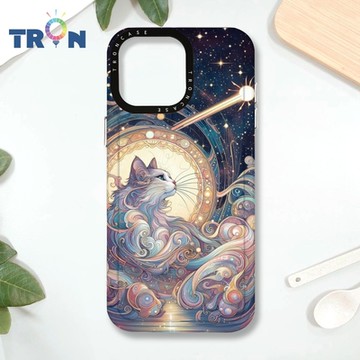 TRON IPHONE 16 PRO MAX 夏夜流星與貓系列 MAGSAFE 磁吸 防摔 太空殼 透白 手機殼