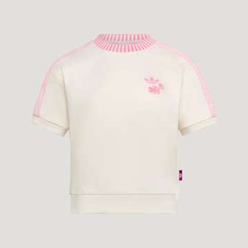 Adidas 愛迪達 W Tee Ss KY8315 女 T恤 運動上衣 休閒短袖 白 亞版 短版