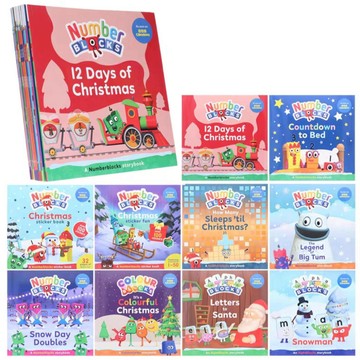 【查德書境】數字積木 字母積木 聖誕故事繪本 Numberblocks Alphablocks 貼紙遊戲書 可點讀10本