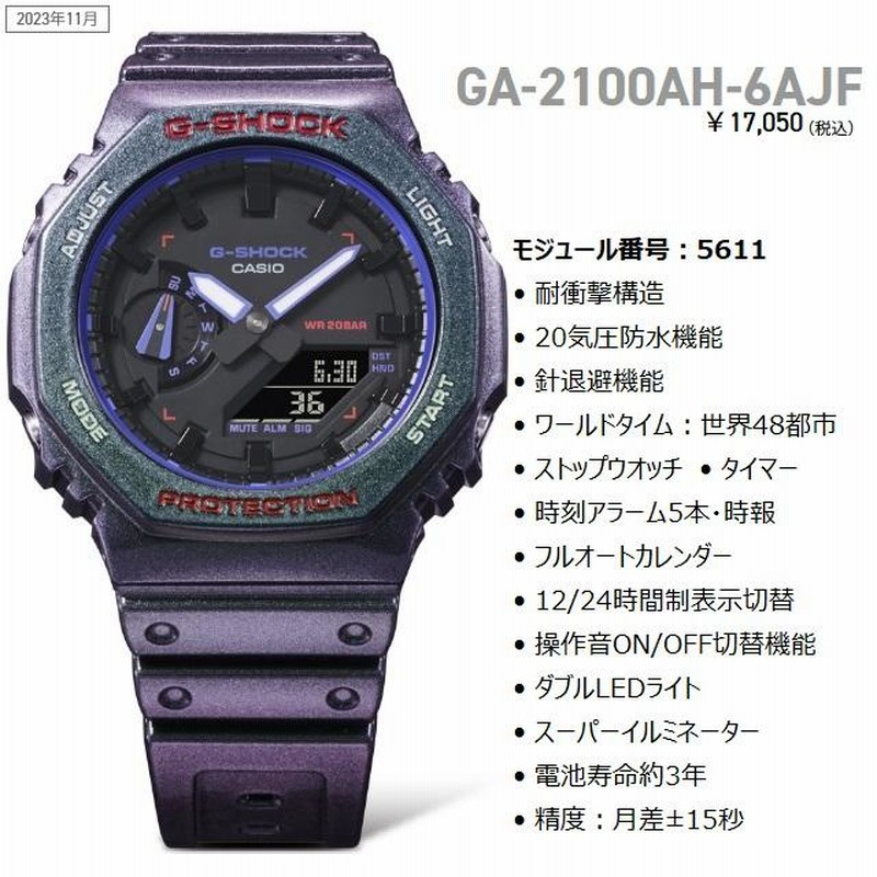 23-11 CASIO G-SHOCK [AIM HIGH] オクタゴン アナデジ クオーツ