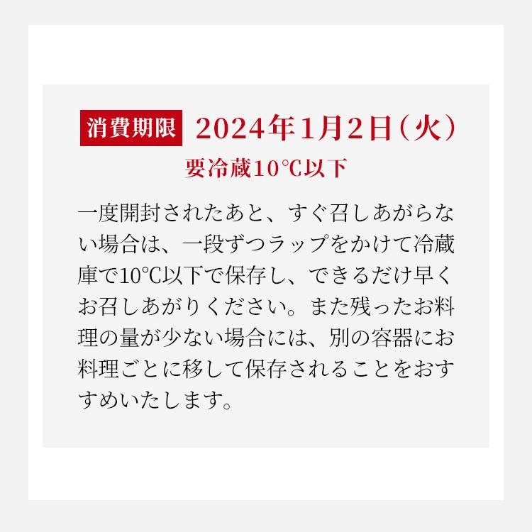 おせち お節 御節 おせち料理2024 冷蔵・お重詰め 予約 紀文 三段重「祝の幸」 盛付済 4-5人前 送料無料