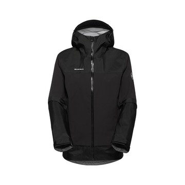 MAMMUT Ducan Guide HS Hooded AF 輕量防水連帽外套 女款  黑色 #1010-31940