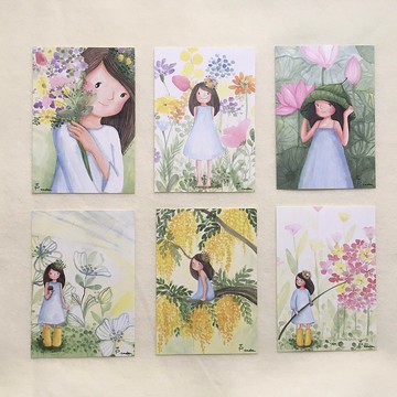 卡達精選故事明信片組-聽見花開的聲音