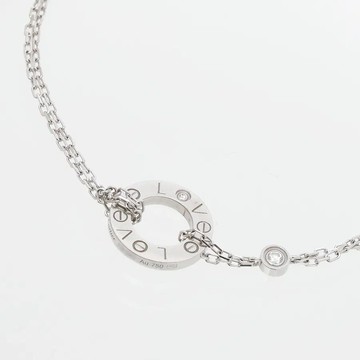 CARTIER LOVE鑽石手鍊手環 白K金 / CRB6038100