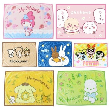 小禮堂 Sanrio 三麗鷗 絨毛毛毯 100x70cm 美樂蒂 布丁狗 漢頓 吉伊卡哇 拉拉熊