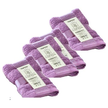 non-no 儂儂 幸福長毛棉毛巾 26026 紫芋色 - 柔軟吸水面巾  4條