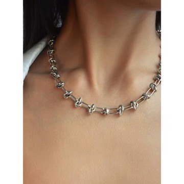 輕奢個性打結荊棘鈦鋼鏈條COS項鏈疊戴時尚通勤穿搭復古不掉色