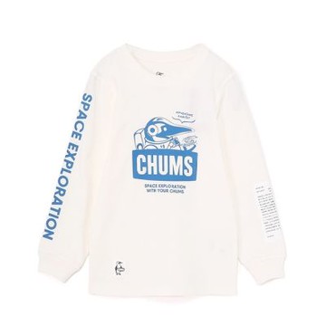 CHUMS Kids Space Booby Brushed L/S T-Shirt 中大童 長袖上衣 白色 CH211411W001