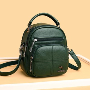 小雙肩包女ins超火2024年新款韓版香港可愛單肩斜跨簡約真皮女包