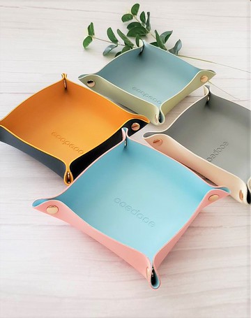 艾可貝可 新莫藍迪色系 皮革收納盤 小物收納