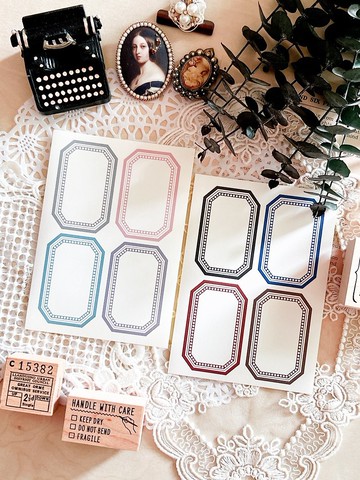 復古大標籤 - 紙質貼紙