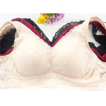 包郵正品富嘉嘉8009女BC杯蕾絲深V型文胸聚攏薄款無鋼背心式舒適