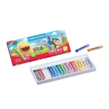 【SIMBALION 雄獅文具】粉蠟筆20色組 / 盒 OP-20A