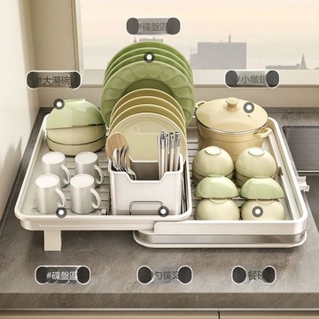 天地魚廚房置物架碗碟碗盤收納架臺面瀝水架多功能碗架碗筷收納架 y806