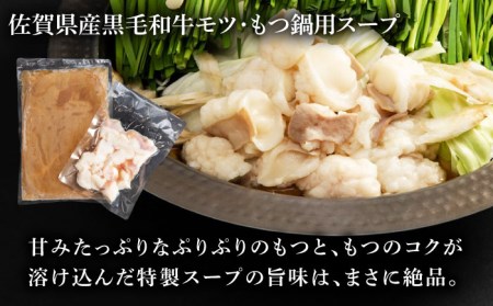 佐賀牛 すき焼き・佐賀県産黒毛和牛 もつ鍋 セット（2～3人前）黒毛和牛 牛肉 肩ローススライス モツ 鍋 [HAD143]