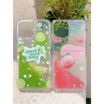 創意流沙水果粉蜜桃適用于三星GalaxyS26手機殼解壓降溫S25+/S24Ultra少女心S21流動液體S20PLUS防摔保護套