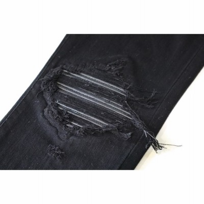 AMIRI アミリ メンズ ダメージデニム ジーンズ レザーパッチ  