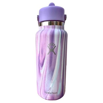 Hydro Flask 寬口吸管真空保溫鋼瓶 32oz  1個  946ml  水母幻紫