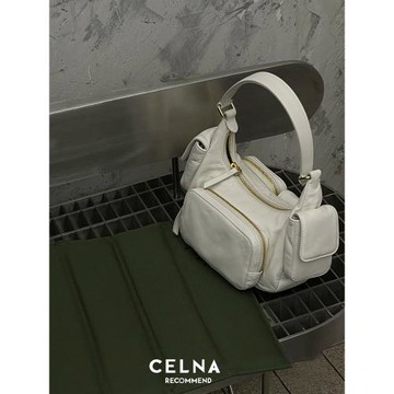 網紅同款甜嬉辣妹時尚百搭多口袋單肩手提腋下包包女包2025新款潮