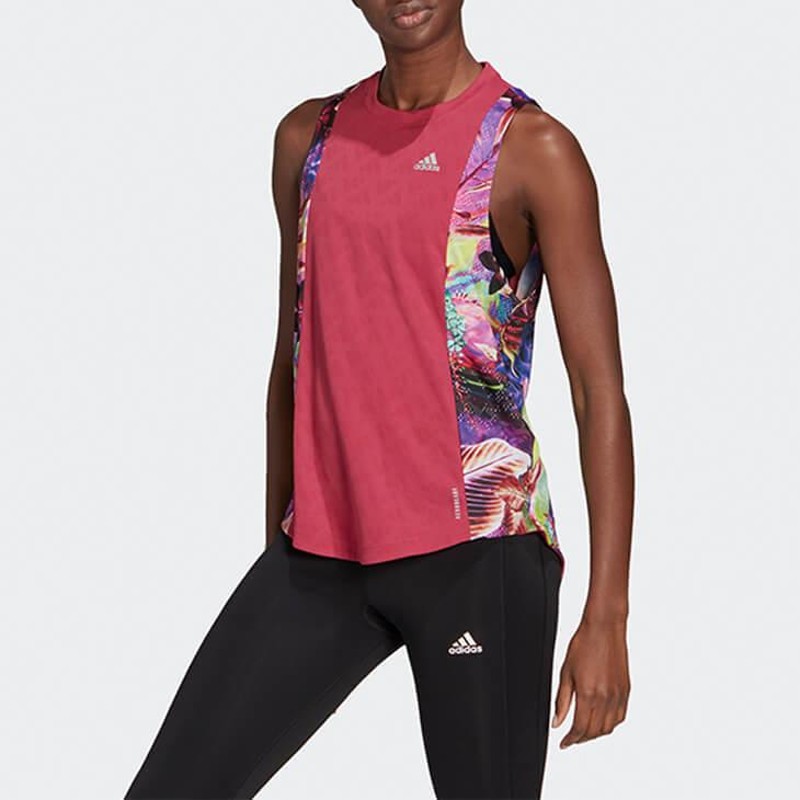 タンクトップ ランニング ノースリーブ レディース/adidas アディダス OWN THE RUN FLORAL TANK W/スポーツウェア  トレーニング 女性 ピンク /JLE38-GK6976 | LINEショッピング