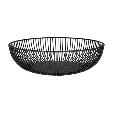 《VEGA》Fraser直紋鏤空水果籃-黑28cm-- 水果盤 麵包籃