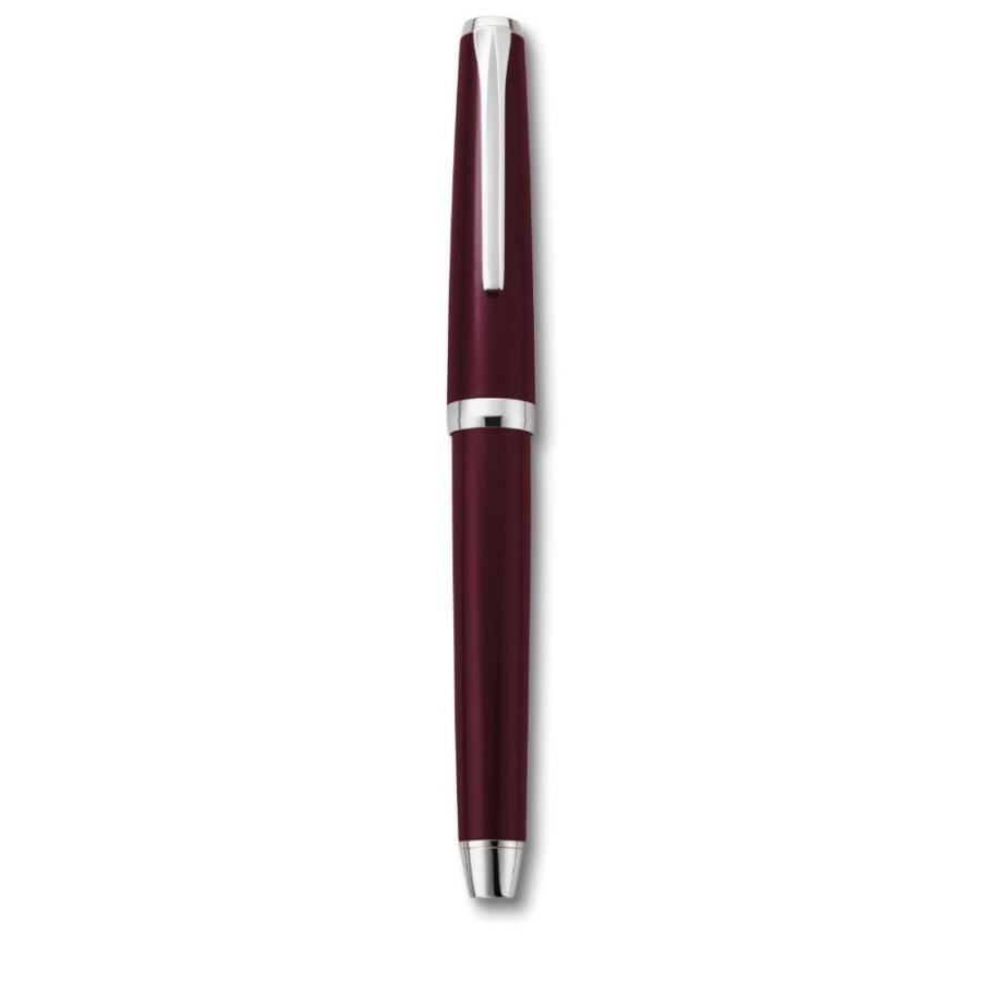 Pilot Metal Falcon Collection Fountain Pen, Burgundy Barrel, Extra Fine Nib