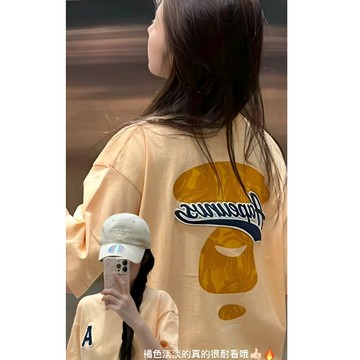 【 B.O.B 潮牌服飾代購 】24SS 🆕️ AAPE 背面大LOGO迷彩猿人+電繡標語 短袖上衣(現貨馬上出)