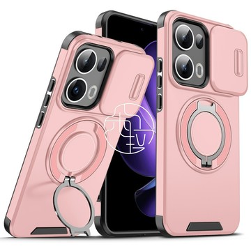 軍規防摔 磁吸手機殼 鏡頭推窗 適用 OPPO A5 Pro Reno 14 13 Pro 全包 14F 13F 保護殼