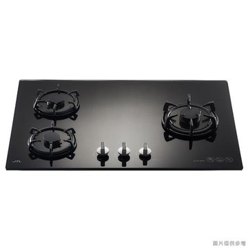 (含標準安裝)喜特麗【JT-GC399A】晶焱三口黑色玻璃檯面爐瓦斯爐(黑)