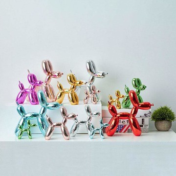 閃光氣球狗 - M（金/銀/粉/藍/桃/橘/紅/灰/紫） 藍