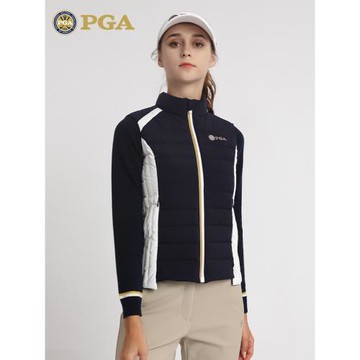 PGA 高爾夫女士服裝2022 秋冬季白鴨絨羽絨服保暖馬甲外套女背心