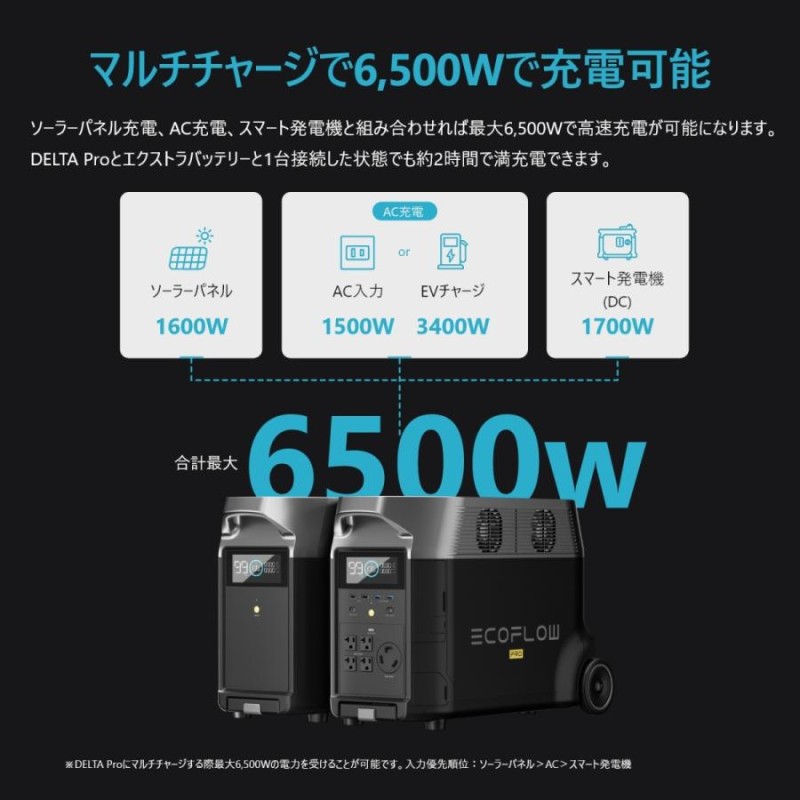 停電対策」ポータブル電源 大容量 リン酸鉄リチウム DELTA Pro 3600Wh