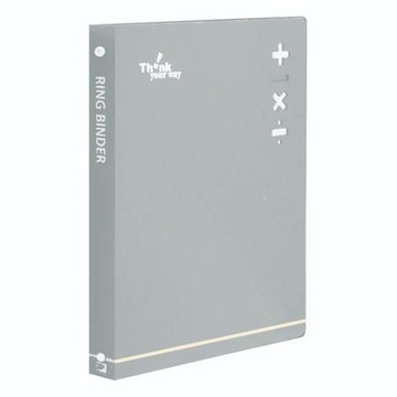 DATABANK粉彩A4加減乘除4孔資料夾/649-27A-GY/灰