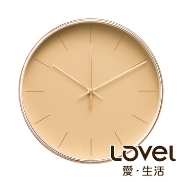 出清下殺399-Lovel 25cm簡約玫瑰金框靜音時鐘- 共4款