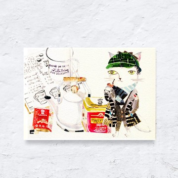 明信片/感謝卡/萬用卡 | 拈花惹草/吃吃喝喝貓系列