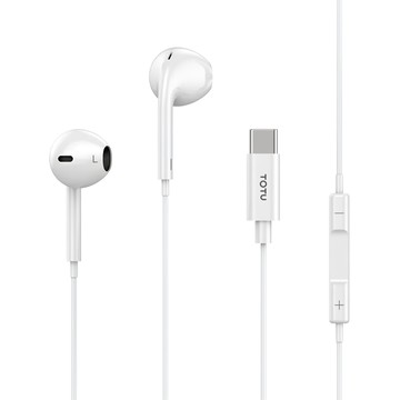 TOTU 拓途 Type-C 線控耳機 - 聽歌通話高清麥克風  耀系列  白色