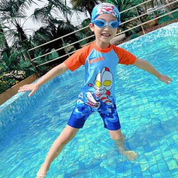 兒童泳衣褲幼兒園4-6歲賽羅奧特曼泳裝中小大童男孩速干防曬帥氣3
