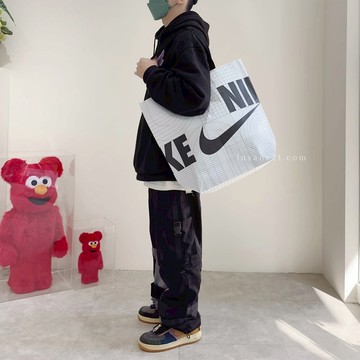 NIKE 中款 環保 防水購物袋 手提袋 可肩背 海外限定