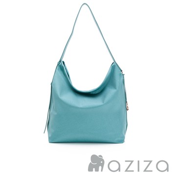 aziza AFRA象紋尼龍流浪肩背包 松石綠