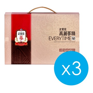 高麗蔘精EVERYTIME秘 10mlX20入X3盒(效期:2026/08後)