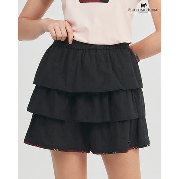 【SCOTTISH HOUSE】經典黑圓形繡花布蛋糕短褲 CIVA2261
