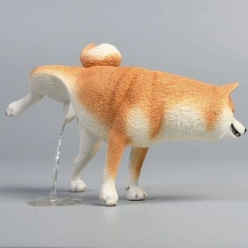 免運🛒柴犬模型仿真沙雕搞笑手辦黑柴拉屎汽車小狗創意車載擺