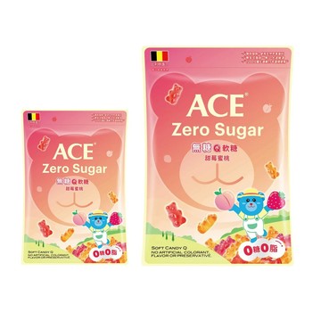 【ACE】無糖Q軟糖 甜莓蜜桃 44g/袋 220g/袋 公司貨【立赫藥局】