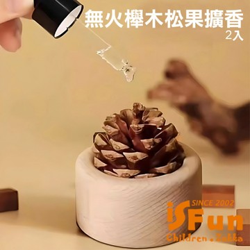 松果櫸木 創意無火香薰精油擴香擺飾/2入