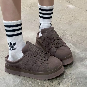 ADIDAS ORIGINALS CAMPUS 00S 可可 毛毛拖 包頭拖鞋 懶人鞋 愛迪達 JR3731