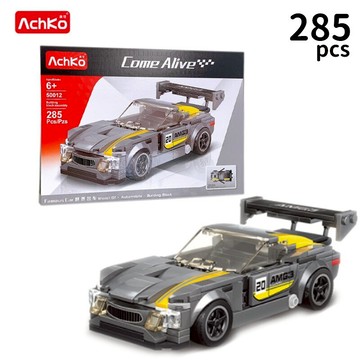 AchKo 澳可 50012 仿真跑車模型積木 285PCS/一盒入(促320) 模擬車模型 世界名車 滑行跑車 小顆粒積木 DIY益智積木 拼裝積木-CF149799