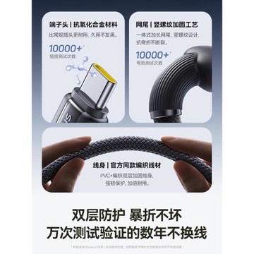 倍思適用蘋果17promax充電線iPhone15數據線iPhone16e充電器線雙typec接口45W快充usbc手機airpods4平板ipad