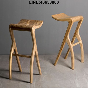 公司貨 免運速發 開立發票 茶桌椅組 餐桌椅組 飯桌 吧臺椅現代簡約實木家用北歐酒吧椅輕奢靠背前臺高腳凳子吧臺凳