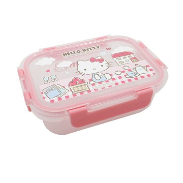 【震撼精品百貨】Hello Kitty_凱蒂貓~日本SANRIO三麗鷗 KITTY 玻璃餐盒 保鮮盒 640ml*22215